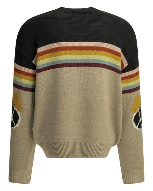 Kapital Blue 2 Tones Peckish Crewneck Sweater for men