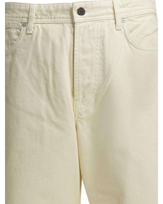 Stone Island Natural Loose Fit Cotton Pants for men
