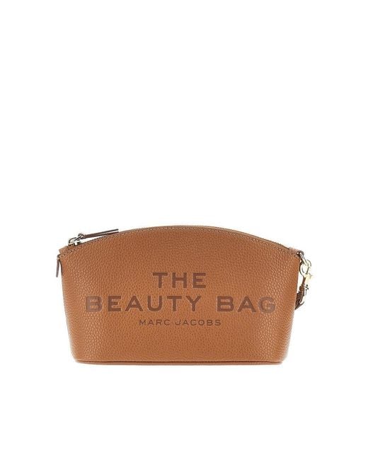 Marc Jacobs Brown Grain Leather Beauty Bag