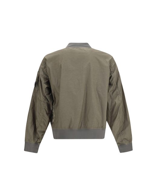 C P Company Gray Bi-Tm Mixed Lens Bomber Jacket Gunmetal for men