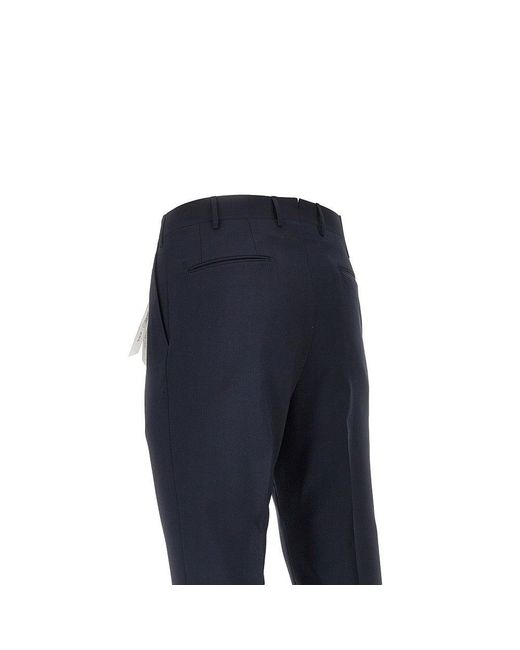 Santaniello Blue 'Corice Rima' Wool Pants for men