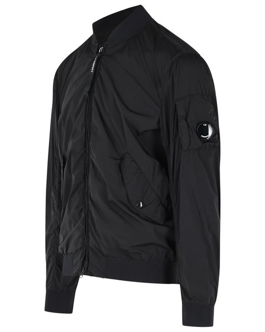 C P Company Black Polyamide Blend Jacket for men