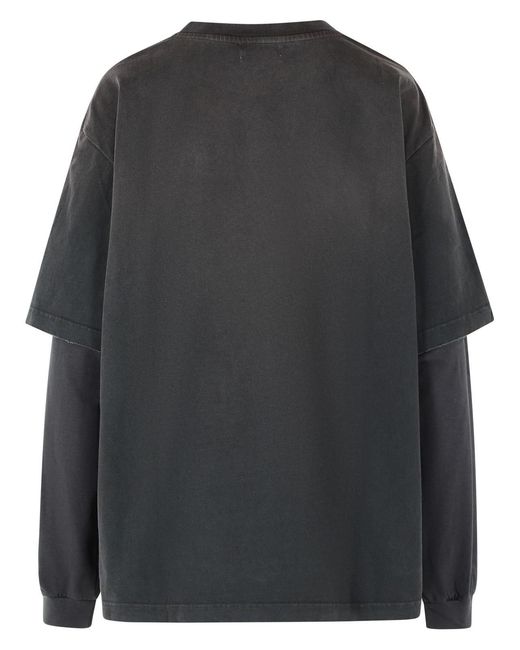 Ganni Black Cotton T-Shirt