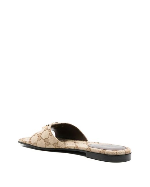 Gucci White Gg Marmont Sandals