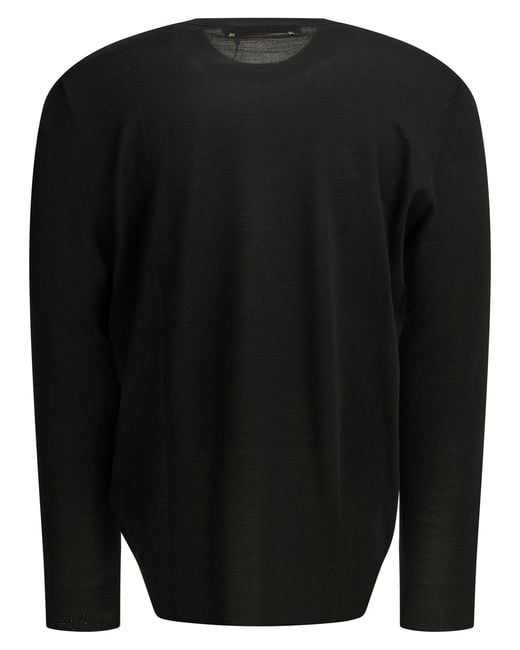 Golden Goose Deluxe Brand Black Wool Crew Neck Sweater for men