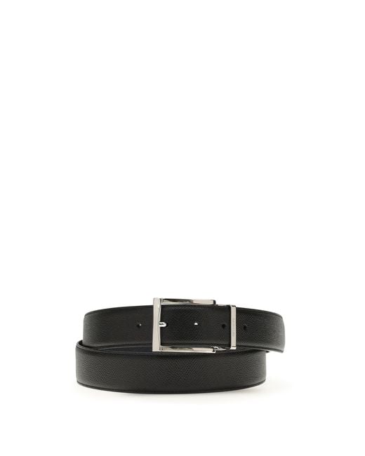 Ferragamo Black Reversible Belt for men