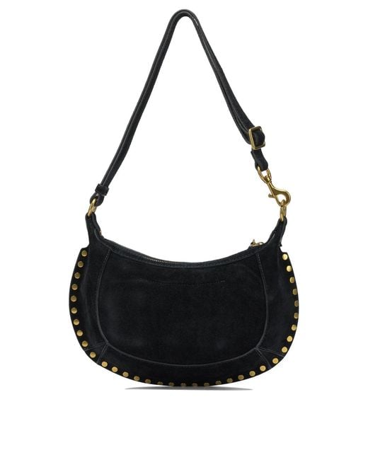 Isabel Marant Black "Oskan Moon" Small Shoulder Bag