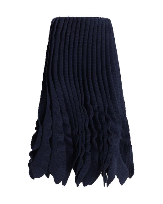 Alaïa Blue Alaã¯A Tweed Knit Ruffle Skirt