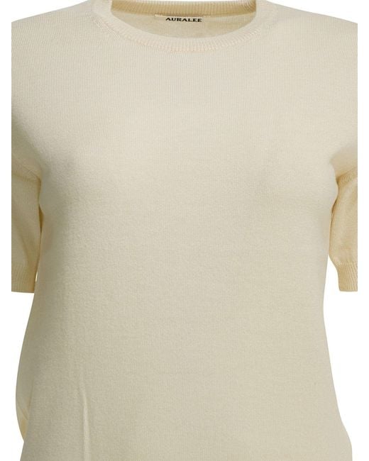 Auralee Natural Cashmere Crewneck Sweater Ivory