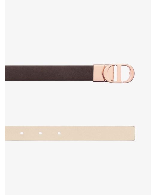 Dior White Cd 30 Montaigne Leather Belt