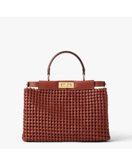 Fendi Red "Peekaboo" Handbag