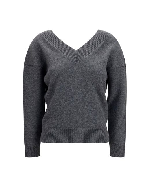 Tom Ford Gray V-Neck Sweater