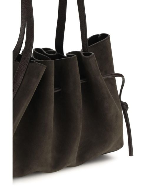 Yuzefi Black Scallop Shoulder Bag Ganache