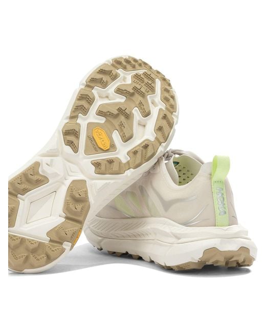 Hoka One One White Fabric Rubber Sneakers Slip-On for men