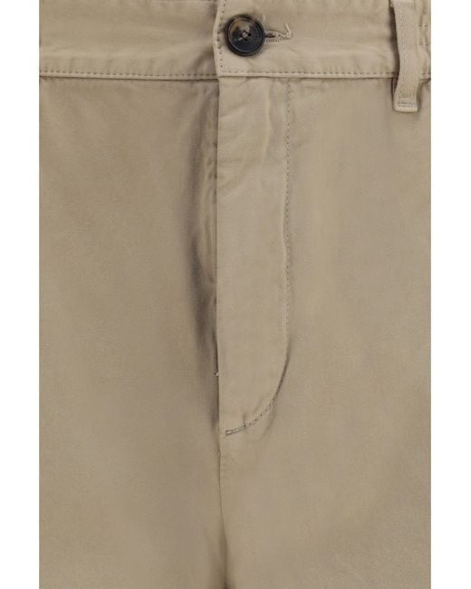 Loewe White Cotton Cargo Shorts for men