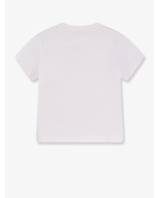 Givenchy White Cotton T-Shirt With Print On The Front