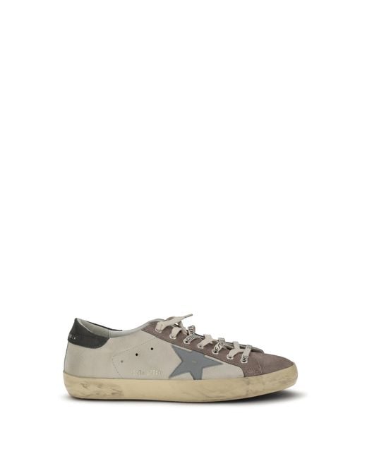 Golden Goose Deluxe Brand White Super Star Suede Sneakers for men