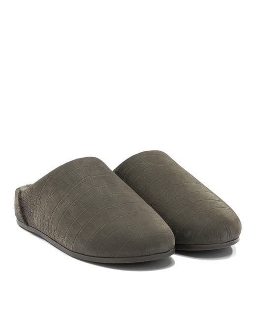 Ugg Gray Leather Rubber Loafers