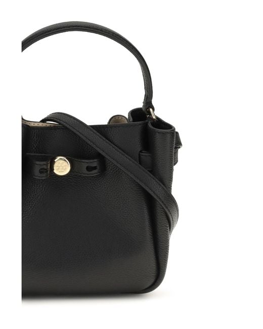 Tory Burch Black Mini Bucket Bag Romy