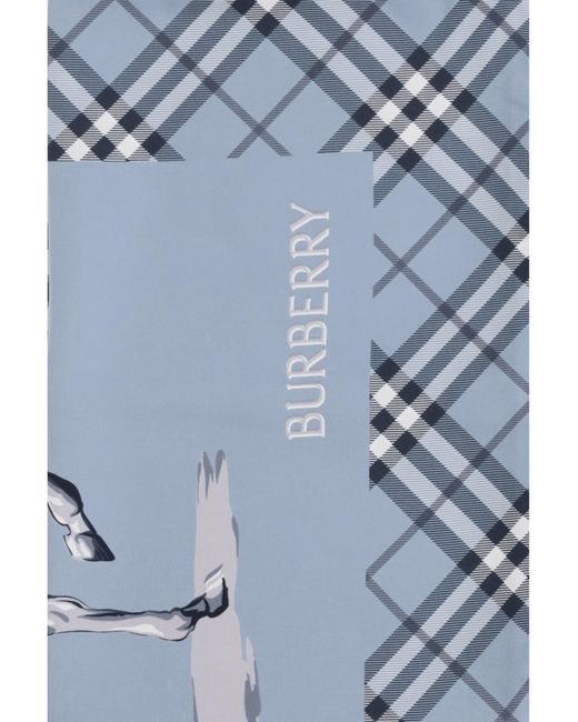 Burberry Blue Archive Knight Scarf for men