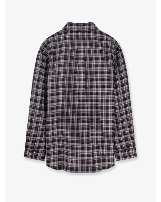 DUNST Gray Check Flannel Shirt