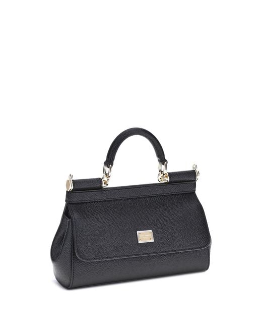Dolce & Gabbana Blue Dolce & Gabbana Sicily Small Leather Handbag