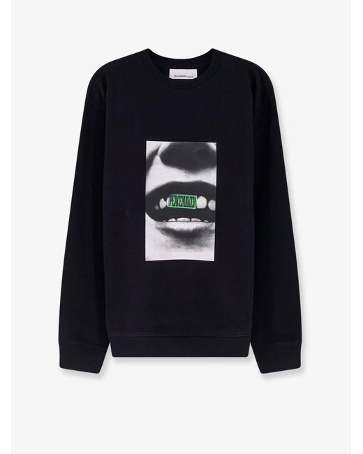 Oamc Peacemaker Blue Loose Fit Crewneck Smile Print Sweatshirt for men