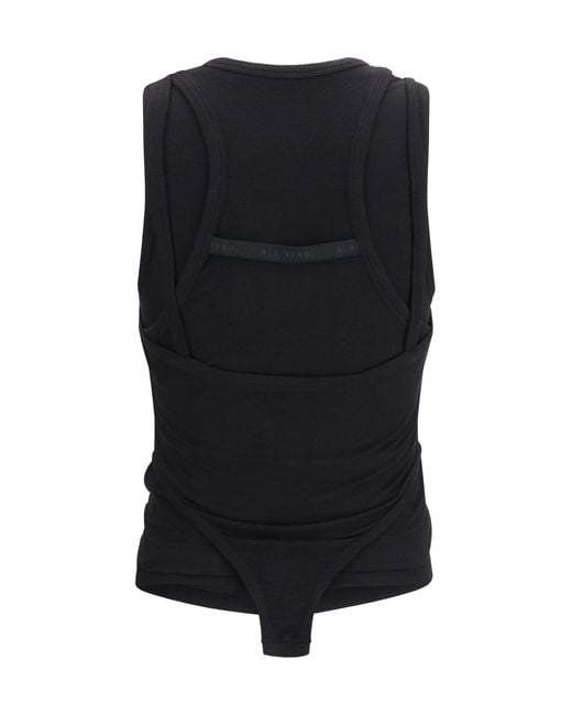 ALAINPAUL Black Tank Top Multi-Layer