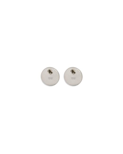 Versace White Earrings Coins
