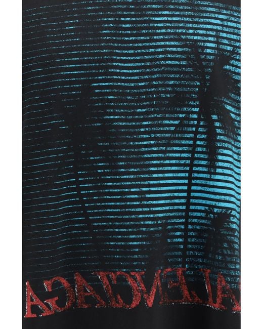 Balenciaga Black Graphic Print T-Shirt for men