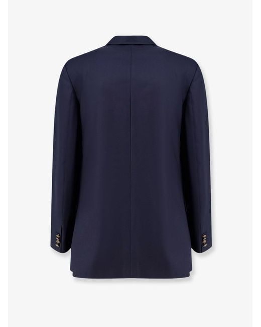 Dior Blue Dior Double-Breasted Virgin Wool Blazer for men