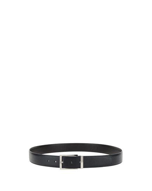 Men's White Reversible Leather Belt