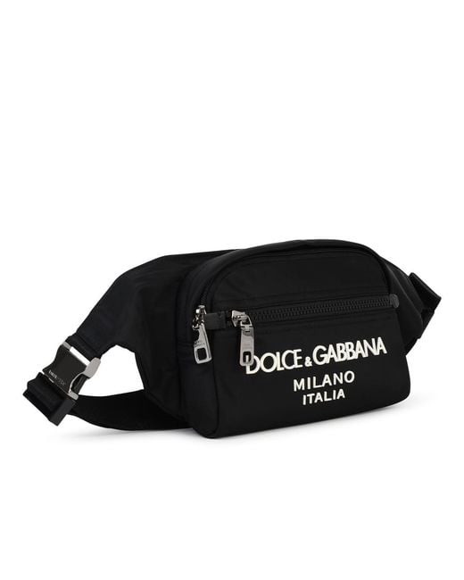 Dolce & Gabbana Small Black Nylon Fanny Pack for men