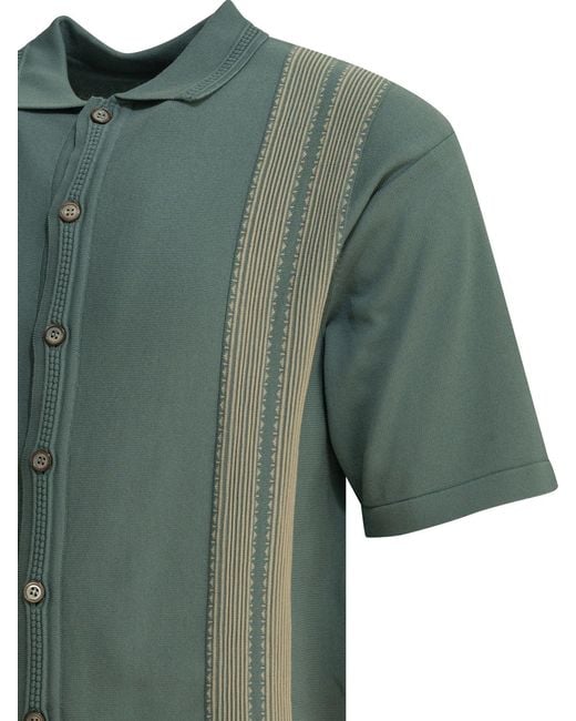 Kapital Green Tennessee Aloha Polo Shirt for men