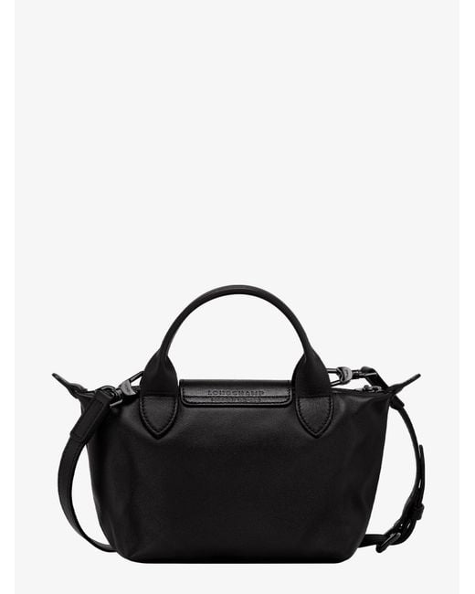 Longchamp Black Le Pliage Xtra Xs Leather Crossbody Bag