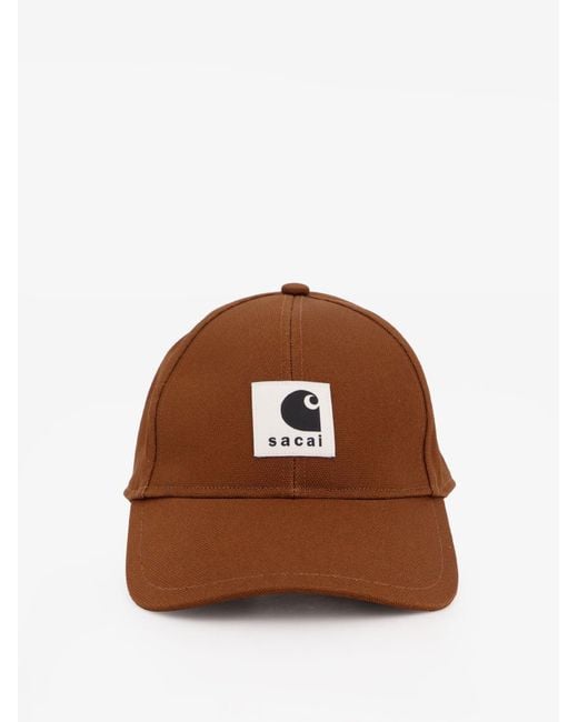 SACAI X CARHARTT WIP Brown Carhartt Wip Duck Cotton Baseball Hat for men