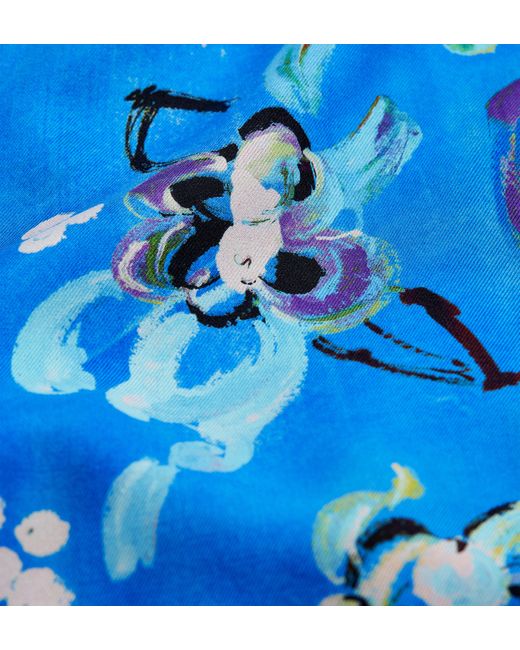 Dior Blue Iviera Silk Shorts for men