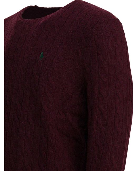 Polo Ralph Lauren Purple Wool And Cashmere Sweater for men