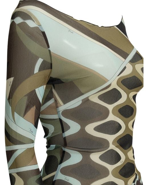 Emilio Pucci Green "Vivara" Tight-Fitting Top