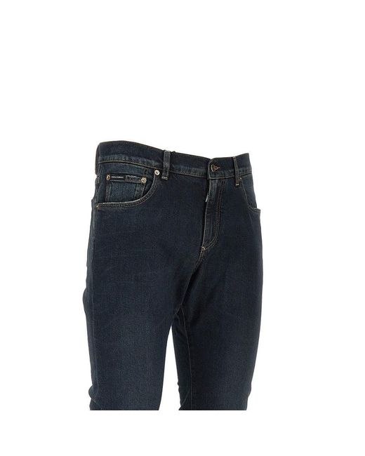 Dolce & Gabbana Blue Dolce&Gabbana Stretch Denim Slim Fit Jeans for men