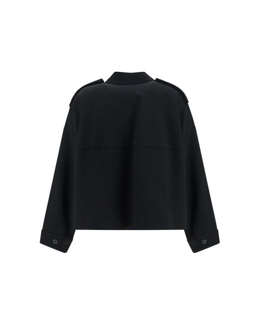 Khaite Black Bodine Wide-Sleeve Shirt