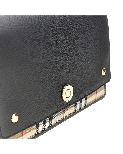 Burberry Black 'Note' Leather Shoulder Bag