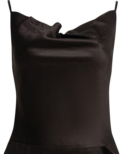 Acne Black Viscose Nylon Dress