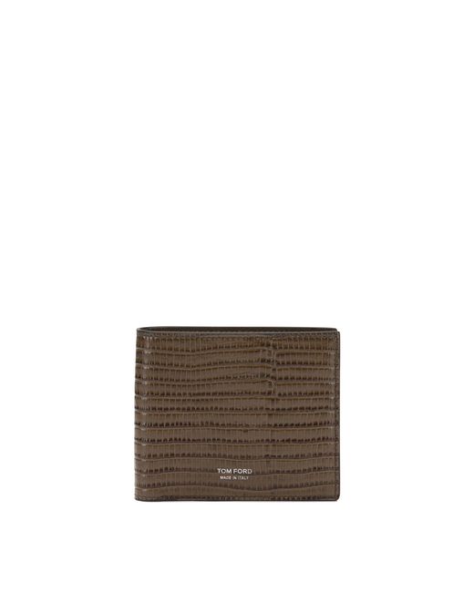 Tom Ford Brown "Tejus T Line" Wallet for men