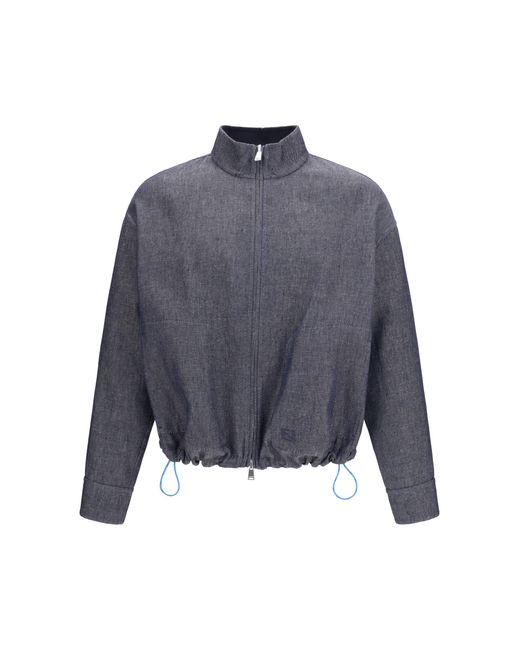 Fendi Blue Reversible Denim Jacket for men