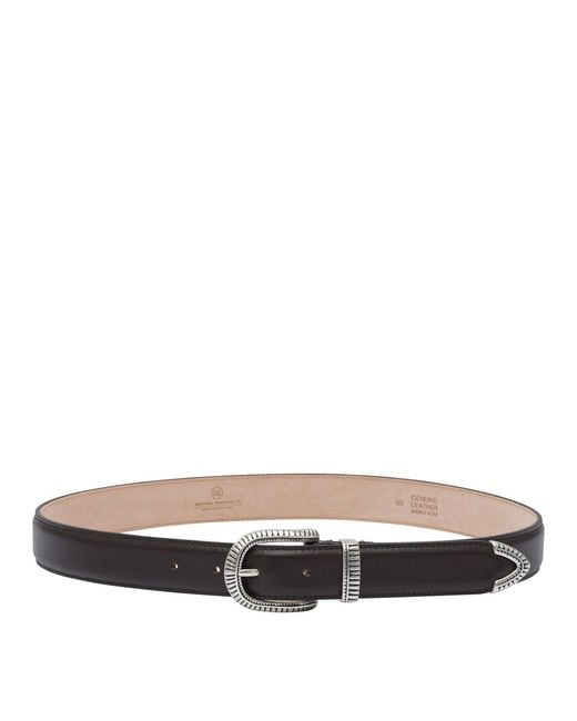 Adriano Meneghetti White Sun Belts Brown