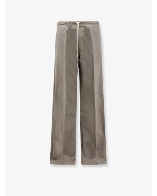 Rick Owens Gray Dietrich Cotton Trousers for men