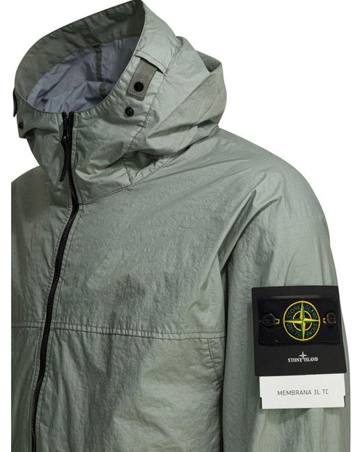 Stone Island Green Membrane 3L Tc Technical Jacket for men