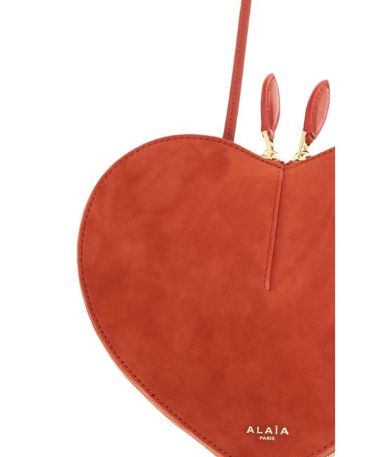 Alaïa Red Alaïa Cœur Bimaterial Shoulder Bag