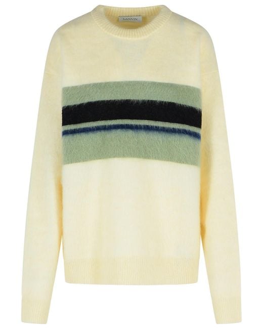 Lanvin Yellow Multi Wool Blend Sweater for men
